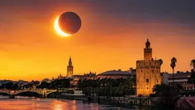 Eclipse solar em Sevilha a 12 de agosto de 2026