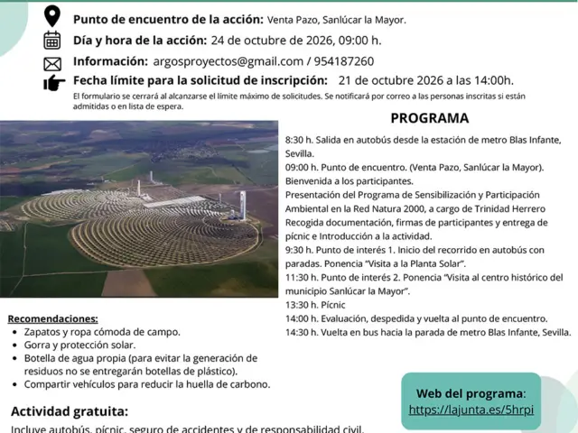 Nachhaltiger Besuch. Biodiversität im Solarkraftwerk von Sanlúcar la Mayor