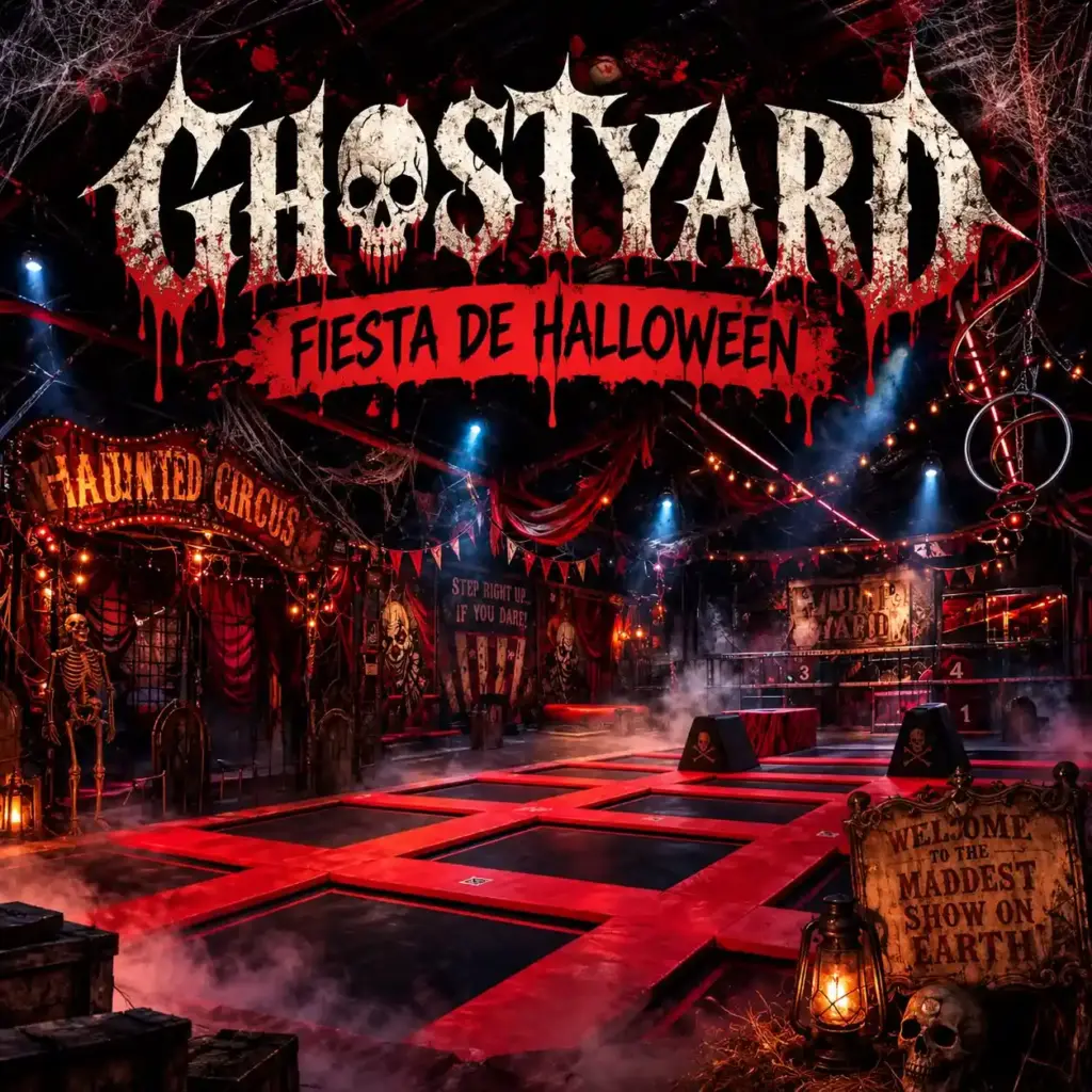 Plakat von GhostYard, Halloween-Party in JumpYard Sevilla
