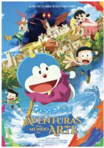 Cartel de Doraemon: aventuras en el mundo del arte