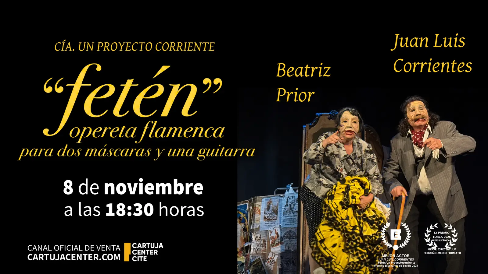 «Fetén», flamenco-Operette für zwei Masken und eine Gitarre