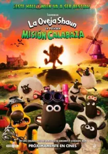 Cartel de La oveja Shaun, misión calabaza