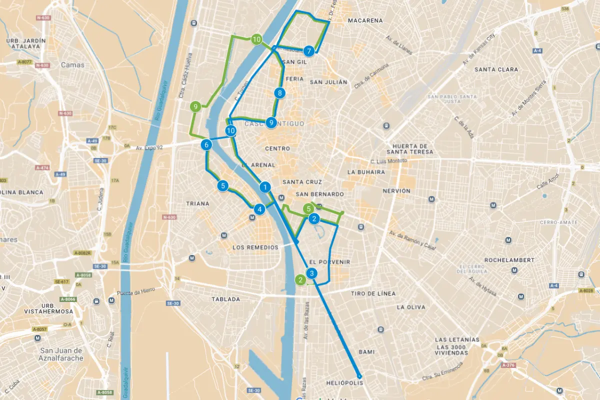Autobús panorámico Sevilla Sevirama