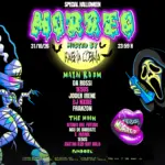 Cartellone di Morreo Club speciale Halloween a Pandora