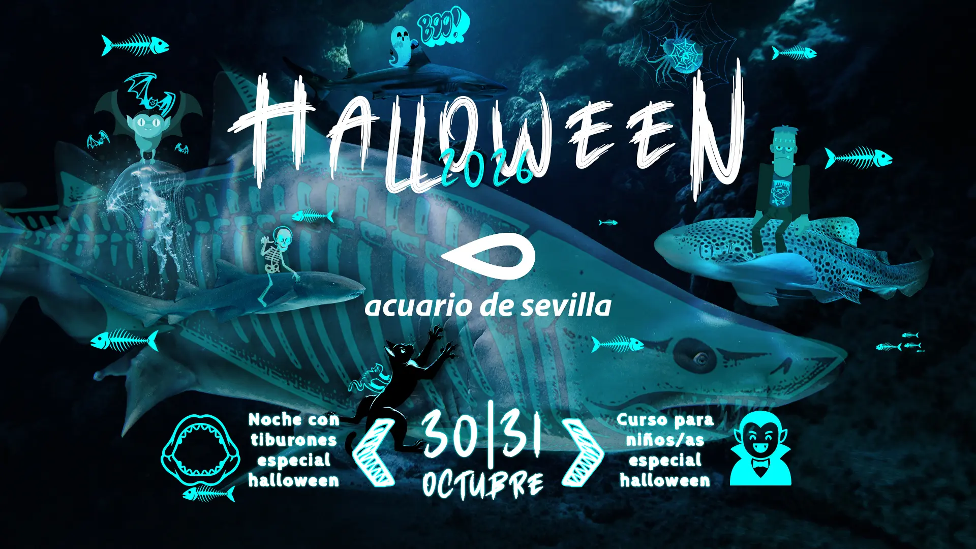 Halloween all'Acquario di Siviglia